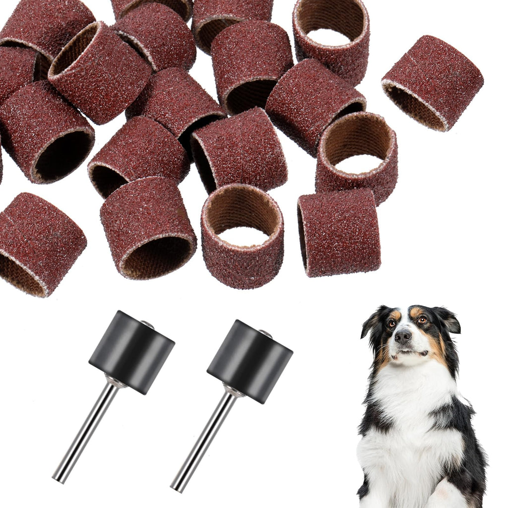 42 Pcs Pet Nail Grinder Replacement Kit with Sanding Bands J399702