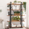 5 Tier Wood and Metal Bookshelf W891197