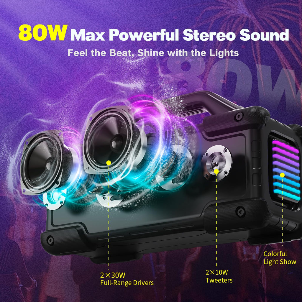 Black Portable Water Resistant Bluetooth Speaker V579588