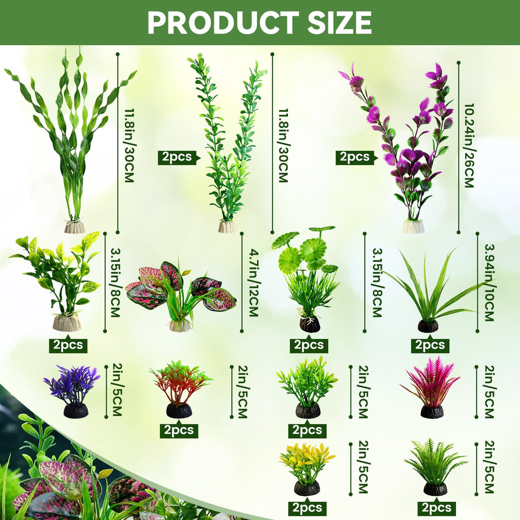 Artificial Aquarium Plants Green Plastic Fish Tank Decorations Y732067