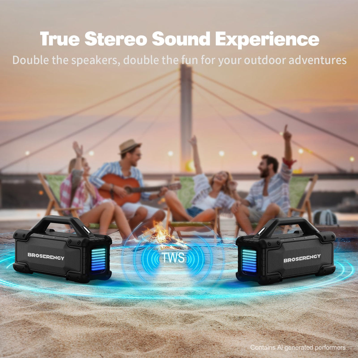 Black Portable Water Resistant Bluetooth Speaker V579588