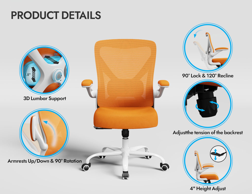 Mesh Ergonomic Office Chair with Lumbar U94202
