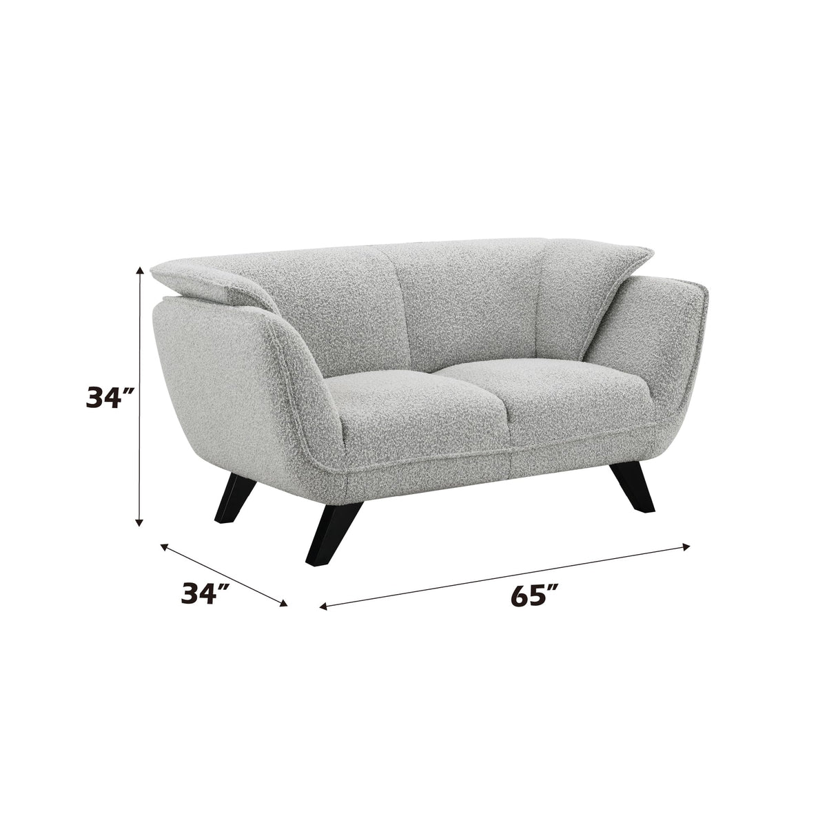 Light Gray Upholstered Loveseat W395958