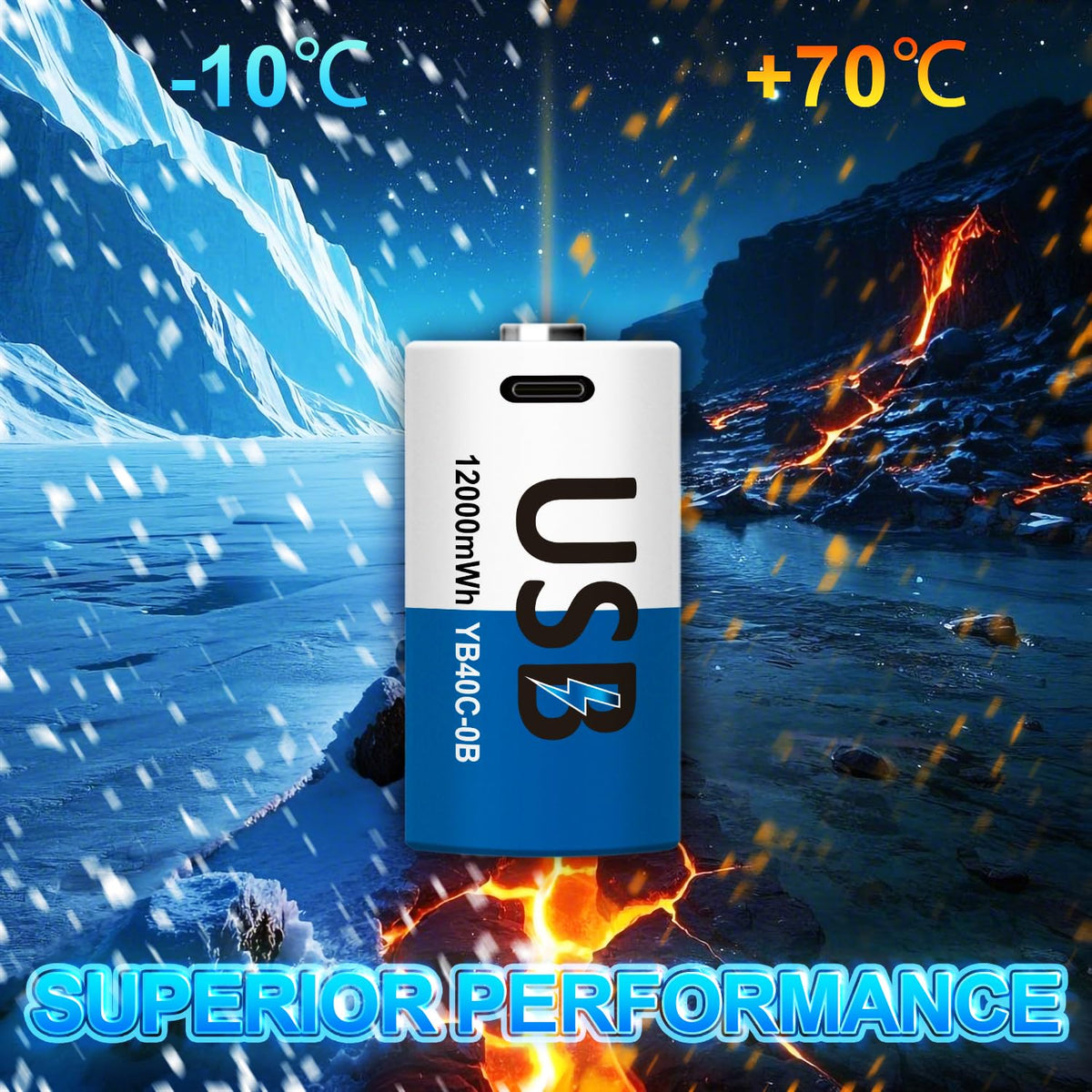 Rechargeable Lithium D Batteries 8 Pack 1.5V Q2457