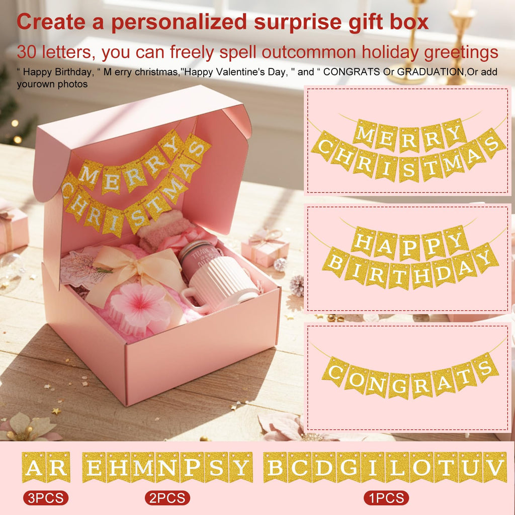 Birthday Gift Basket for Women, Spa Relaxation Set, Pink T7962