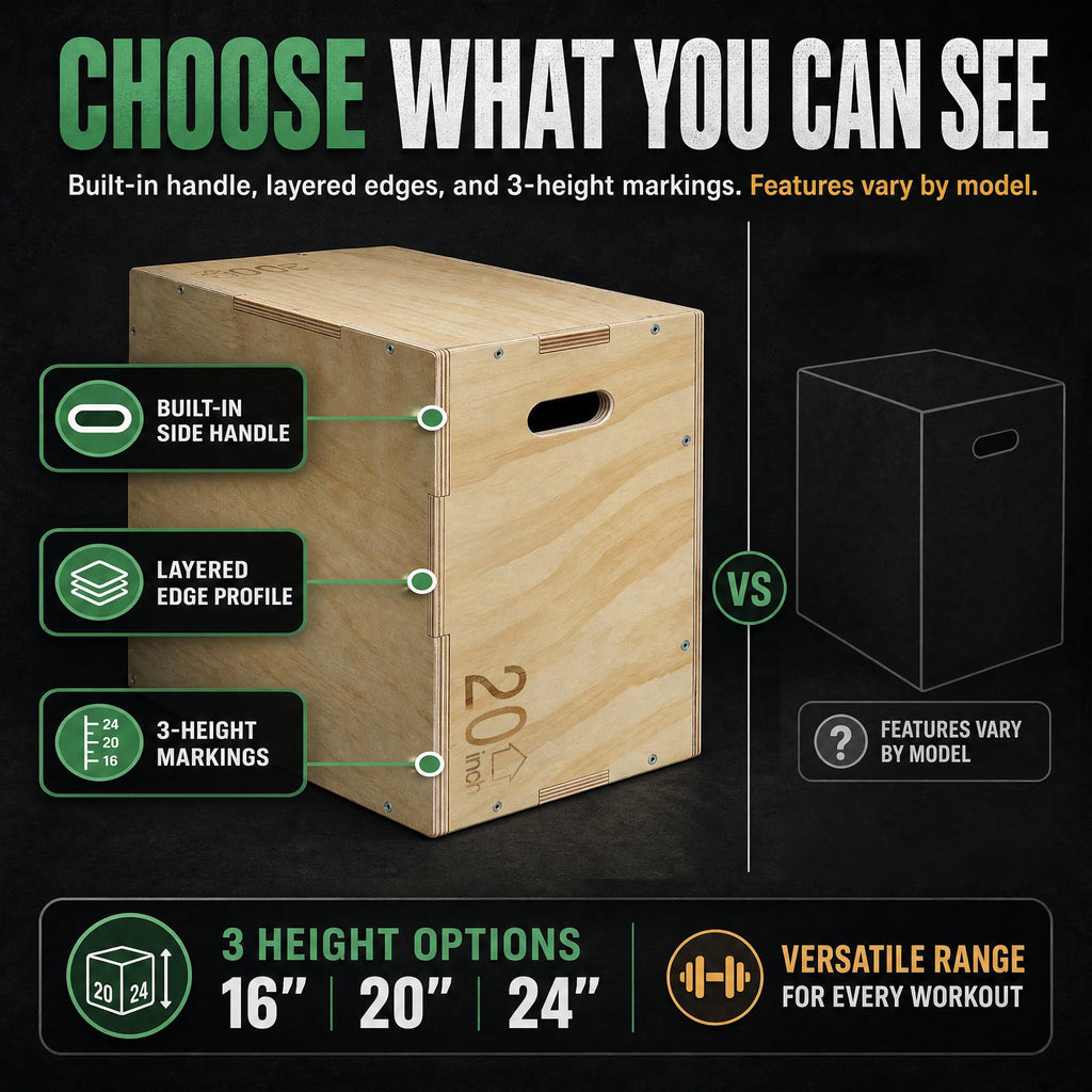Non-Slip Wooden Plyo Box S934057