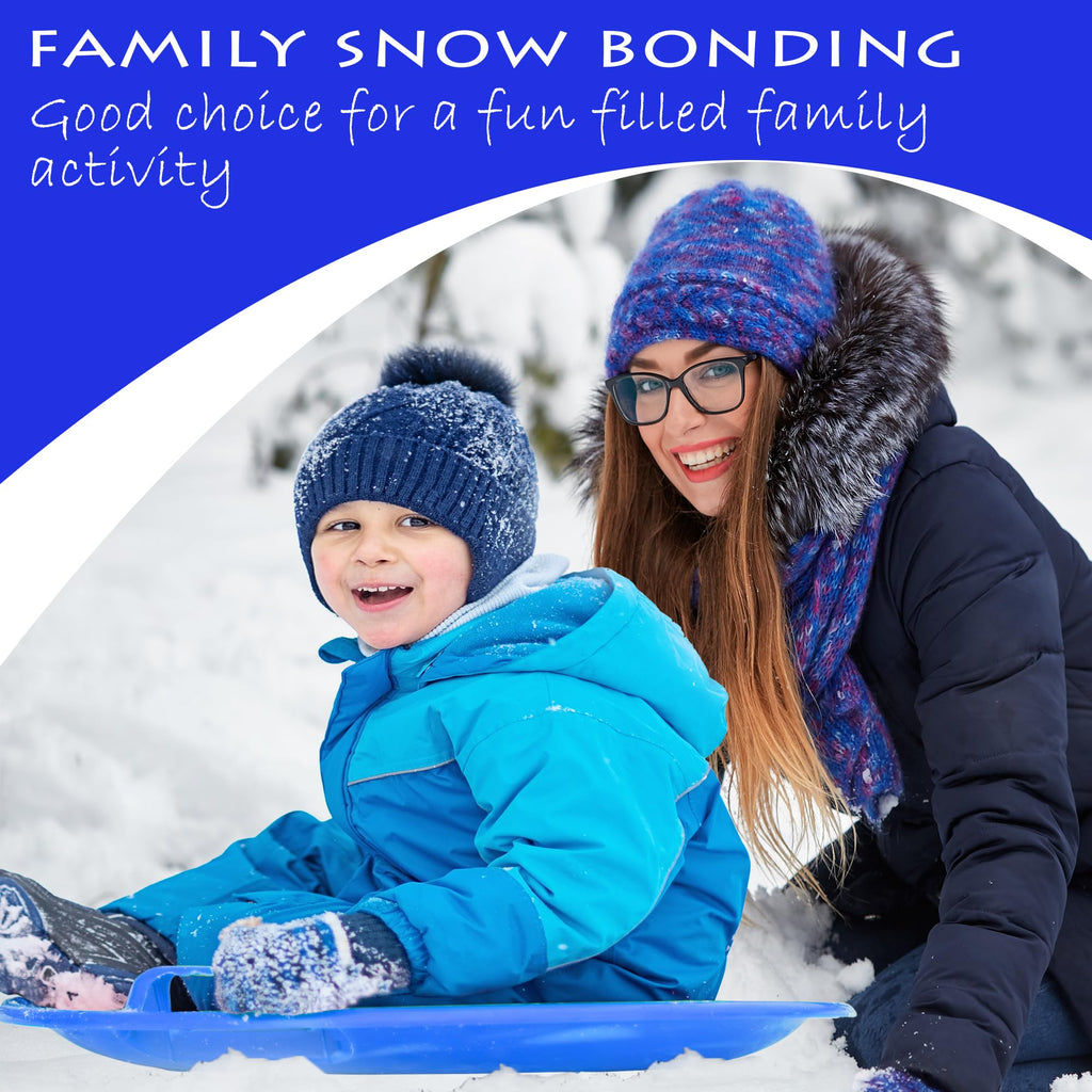 Heavy-Duty Cold Resistant Plastic Snow Sled with Handles A171055