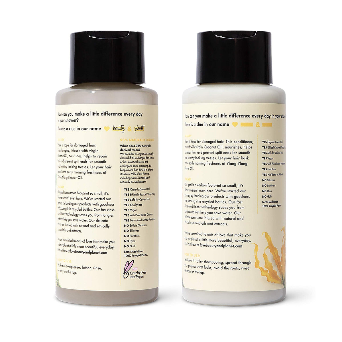 Coconut Oil & Ylang Shampoo and Conditioner 2 Count 13.5 oz C469
