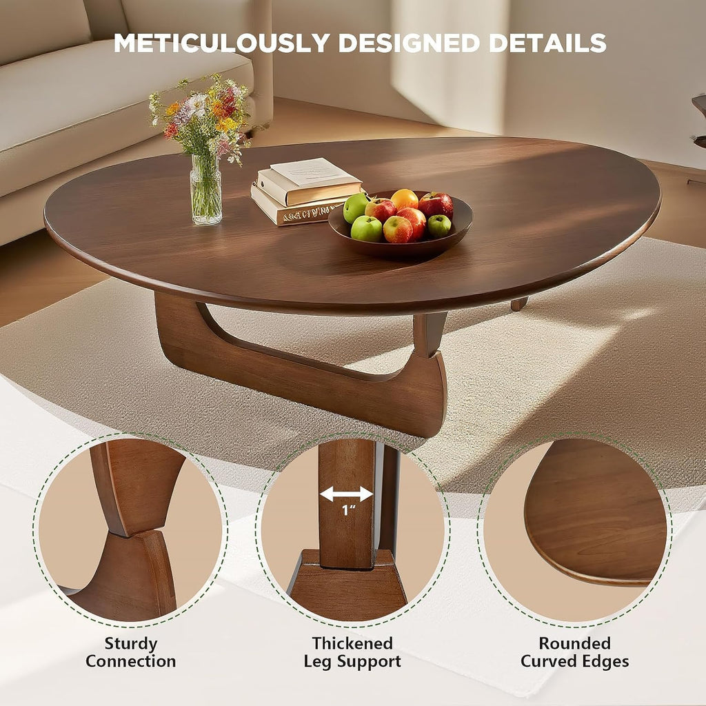 Solid Wood Oval Coffee Table 35"Lx24"Wx16"H K950569