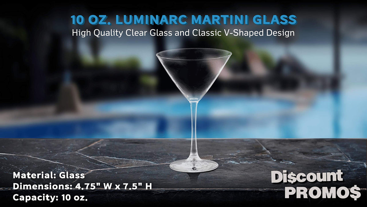 10 oz. Set of 10 Martini Glasses N489