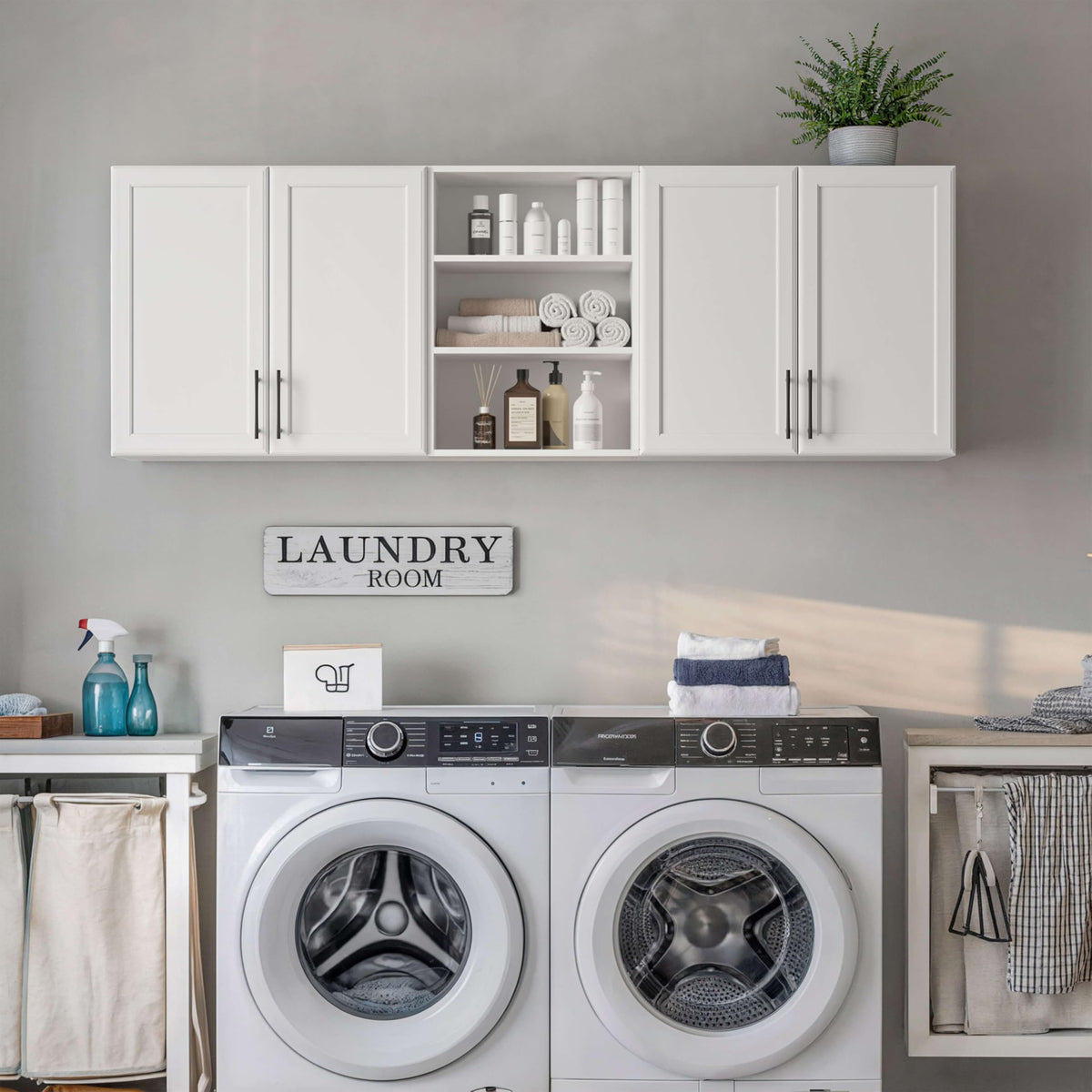 White Wooden Wall Cabinet X25078
