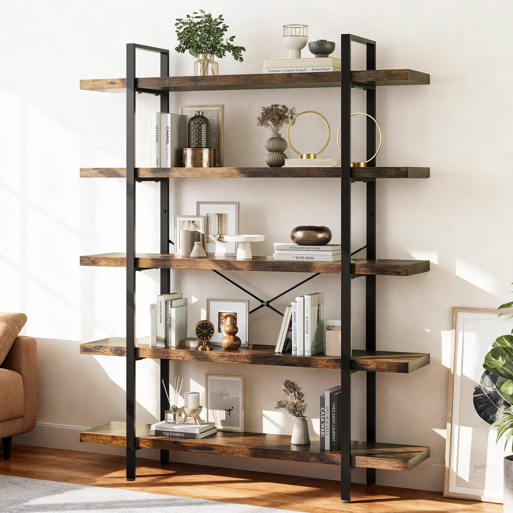 5 Tier 70" H Wood Bookshelf Z1510