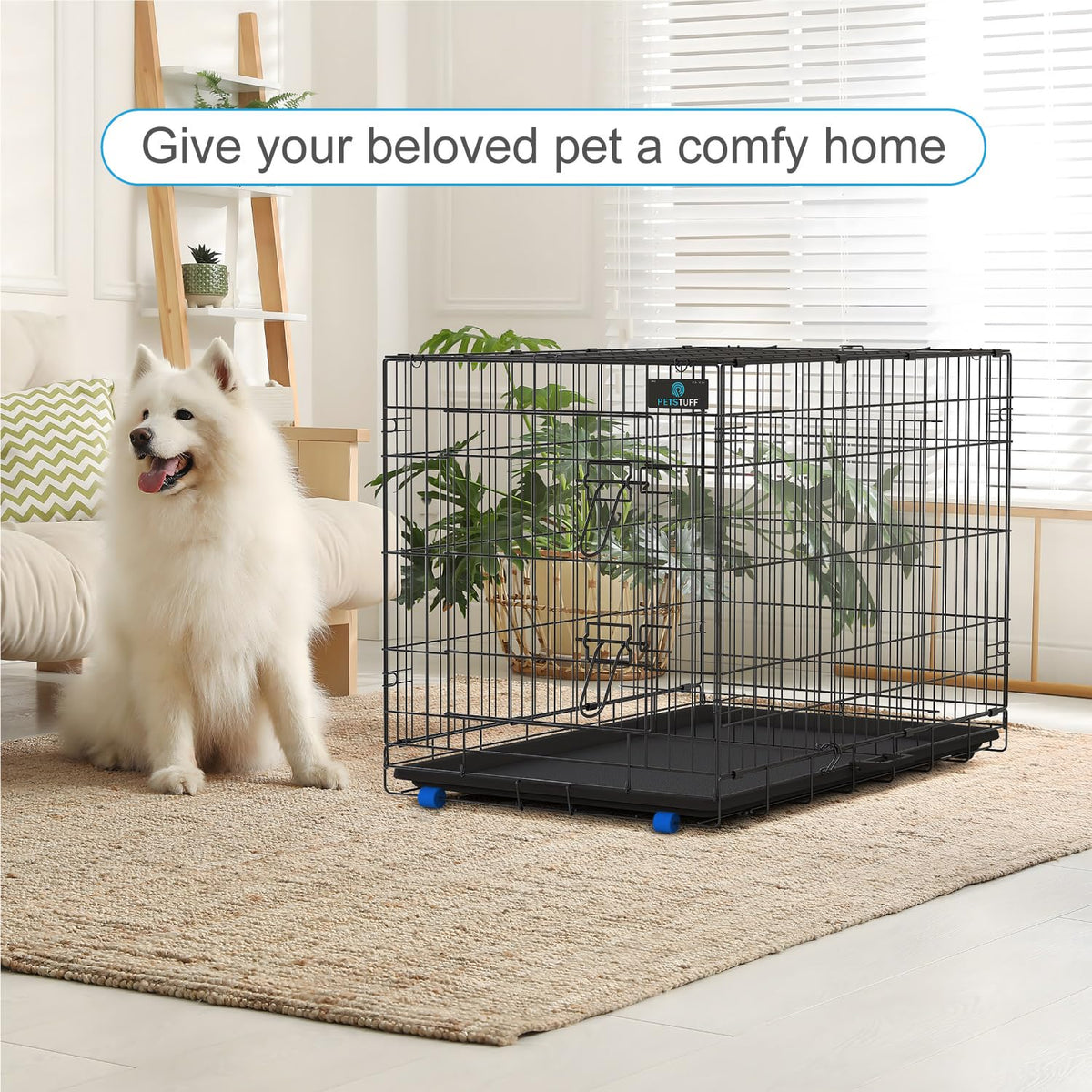 36” Large Heavy-Duty Foldable Dog Crate with Divider Panel N3536