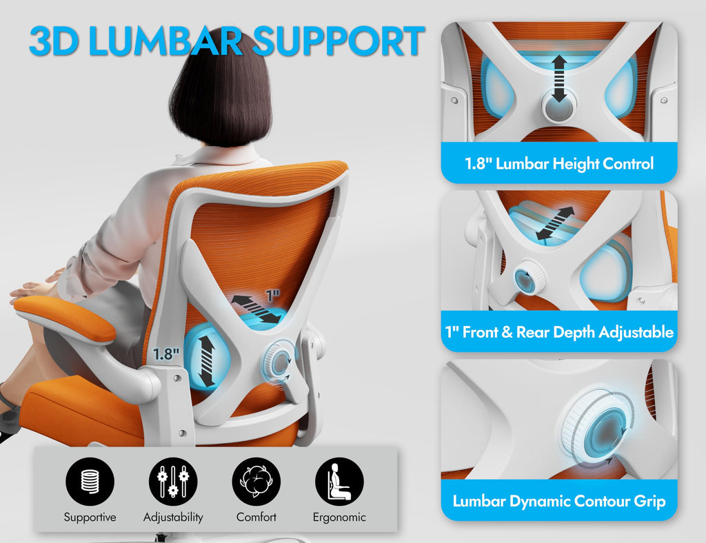 Mesh Ergonomic Office Chair with Lumbar U94202