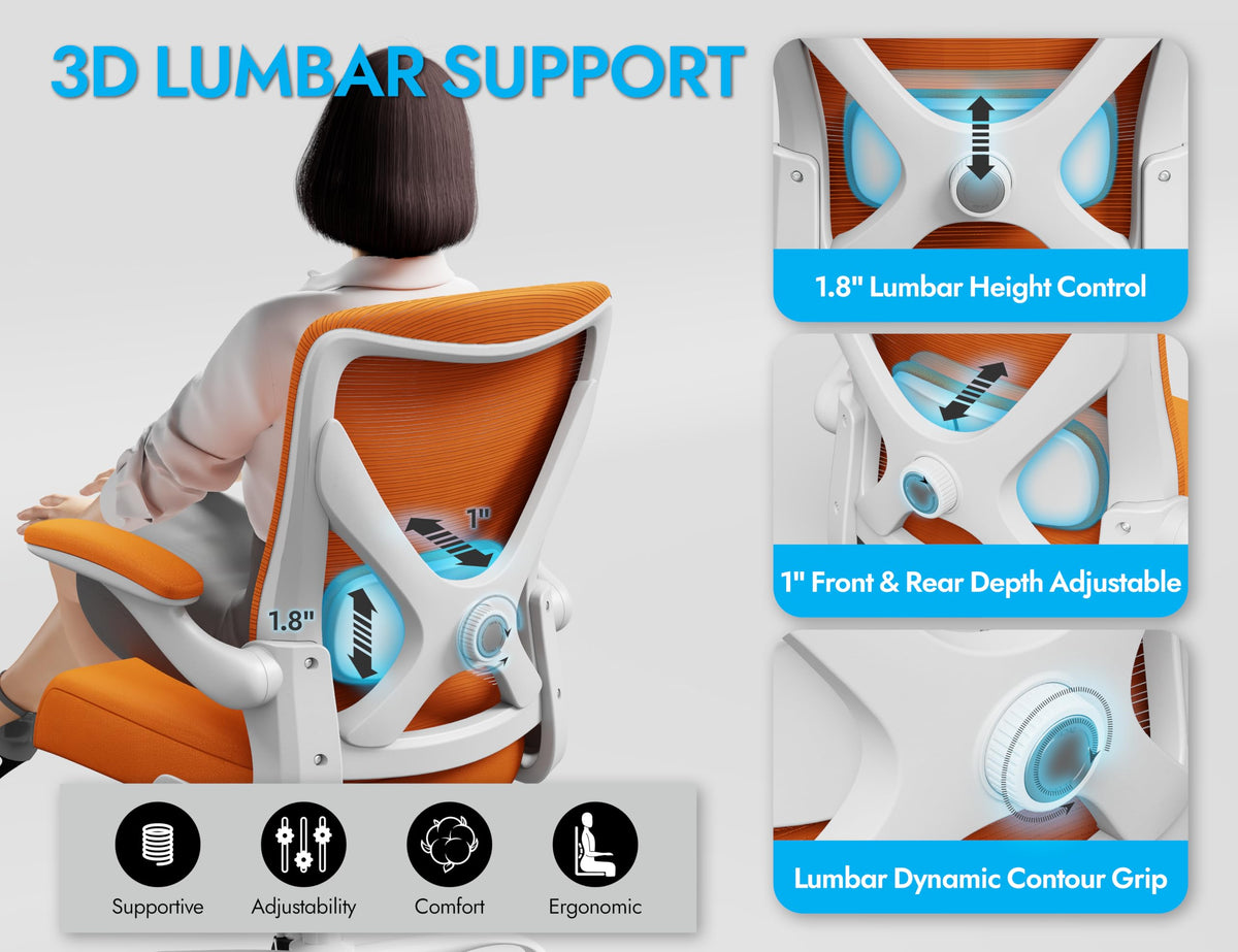 Mesh Ergonomic Office Chair with Lumbar U94202
