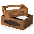 Set of 2 Wooden Nesting Countertop Baskets X69315