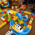 52PCS Electric Train Set 3D Flexible Race Track Toy B1893