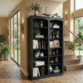71" Tall Black 12-Tier Wood Bookcase O321