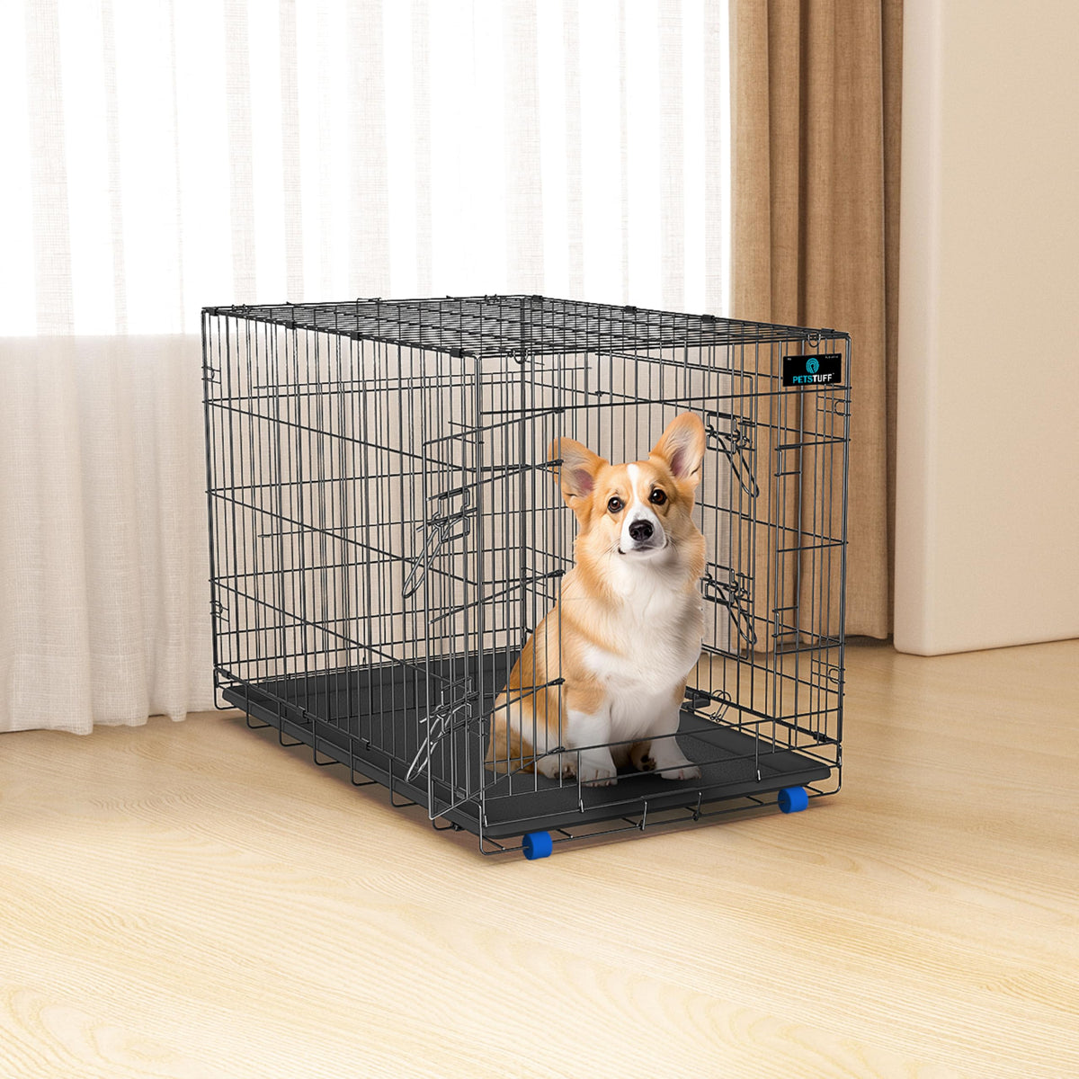 36” Large Heavy-Duty Foldable Dog Crate with Divider Panel N3536