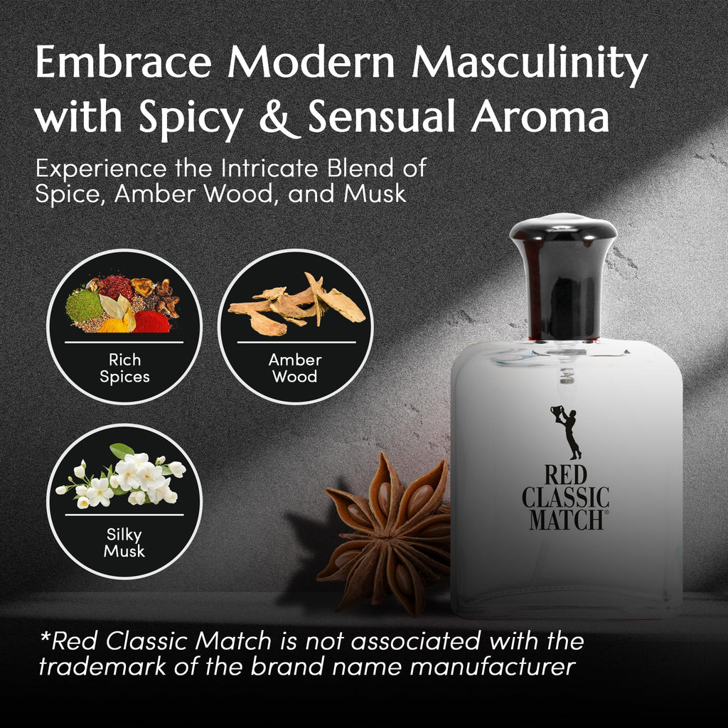 Eau de Toilette Spicy Woody Amber Fragrance 2.54 Fl Oz T9501