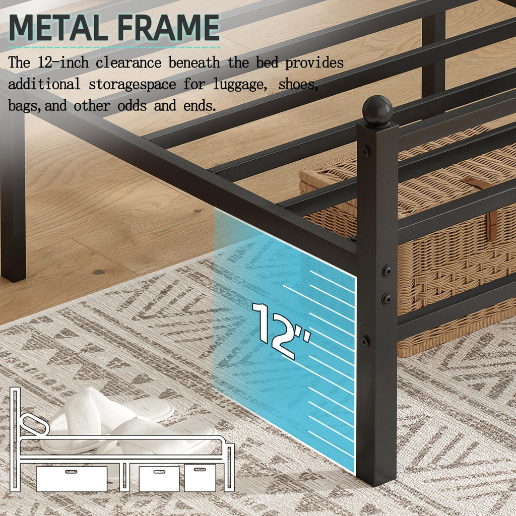 Black Full Size Bed Frame X76469