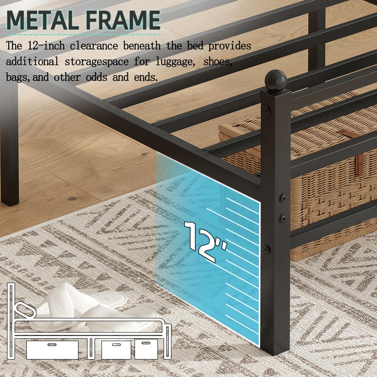 Black Full Size Bed Frame X76469