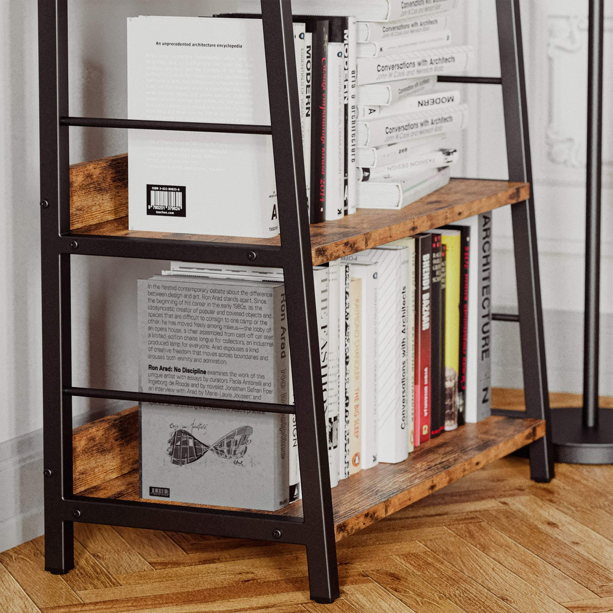 5 Tier Metal Frame Ladder Bookcase A2917