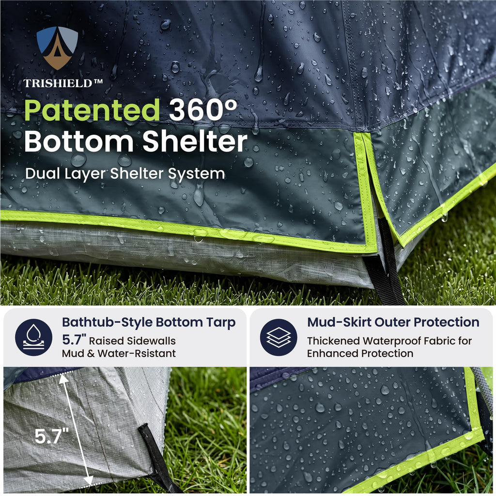 12 Person Camping Tent with Shade Canopy T440