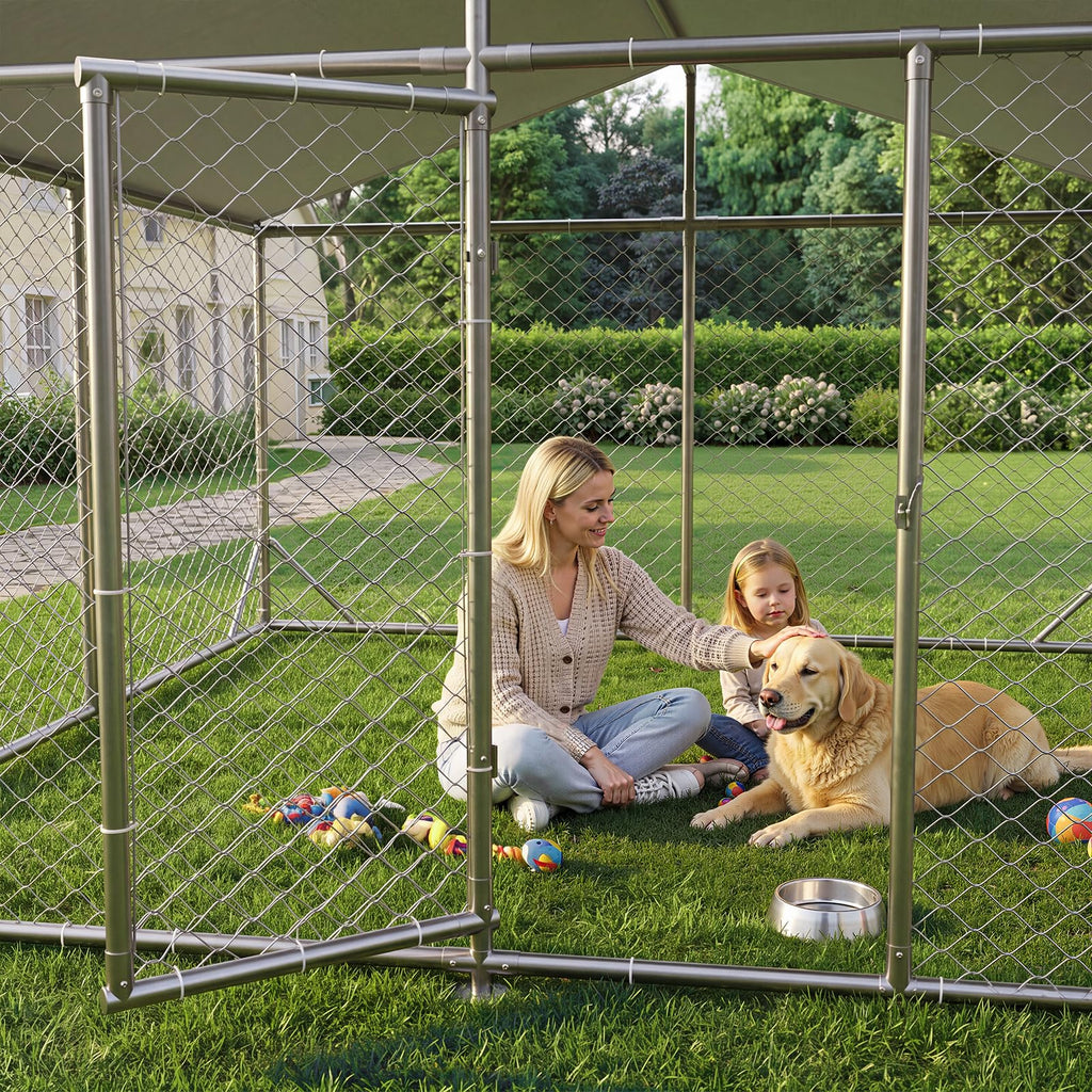 10×10FT Waterproof Metal Outdoor Dog Kennel N2212