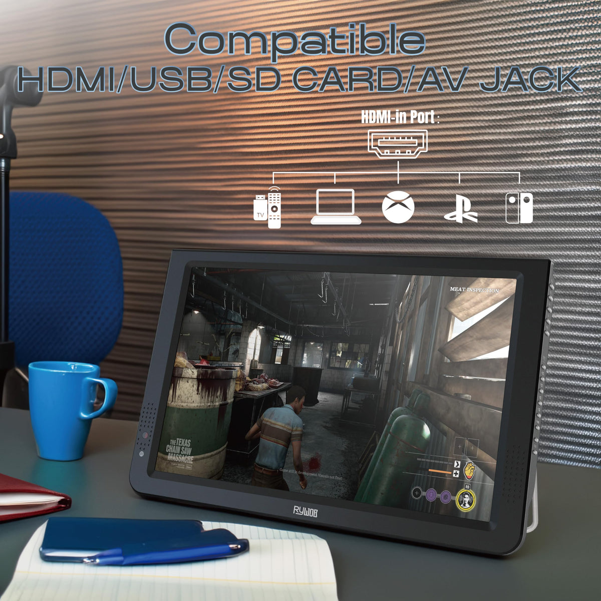 Portable Battery Powered Digital TV with Stand R577842